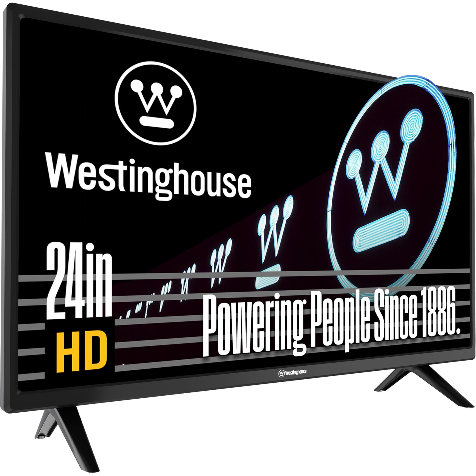 TV 24 Inch HD LED Flat Screen Westinghouse WD24HX1201 Black Small Non-Smart Fire