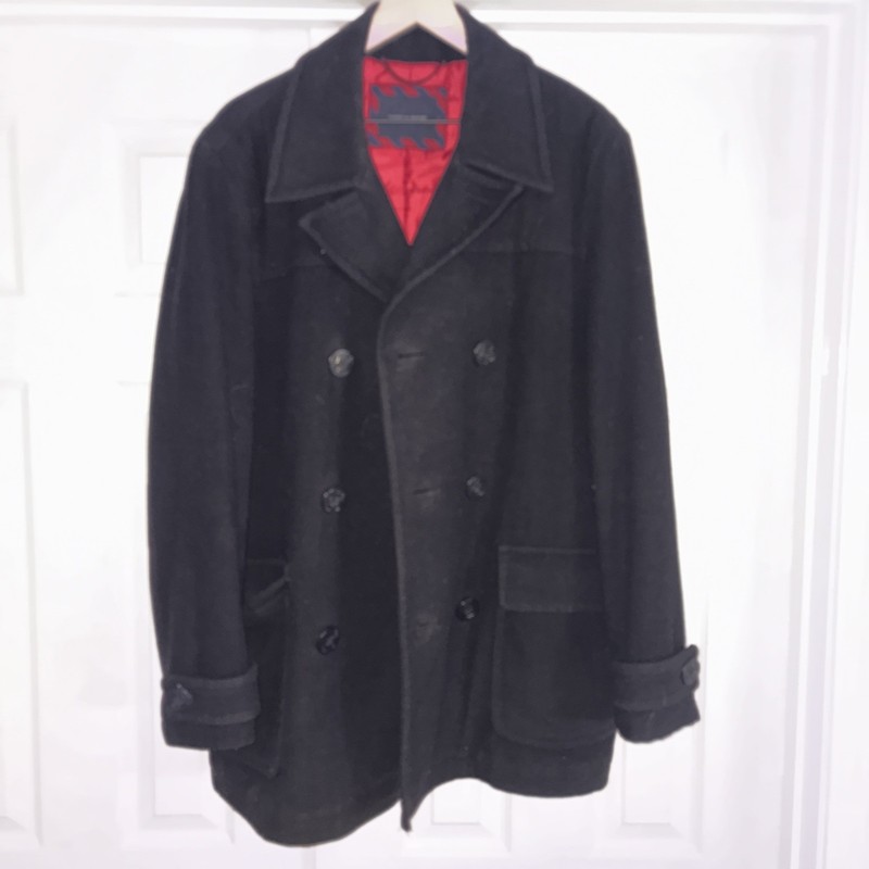 Black Tommy Hilfiger Peacoat Size Medium