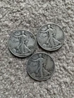 Lot Of 3 90% Silver 1942 Walking Liberty American Eagle Half Dollar Coins P D S