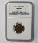 🔑 1909 S Lincoln Wheat Cent, Semi Key Date Penny, NGC VF 20 Brown - SLB-09ik