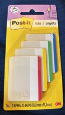 Post-it Sticky Tabs, 2 in. x 1.5 in. 4 Pads Assorted 24 Total MADE IN USA