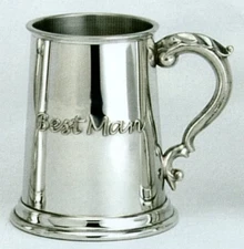 Best Man Fine English Pewter Tankard
