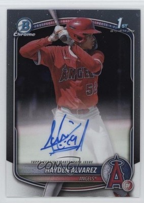 2025 Bowman Chrome Prospect Hayden Alvarez #CPA-HA Auto 11s9