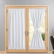 Nicetown Sidelight Curtains For Front Door 72 Inches Long 100 Blackout Linen