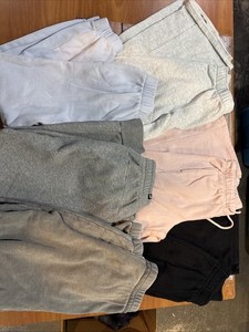 Lot of 6 Girls Size Small Wide Leg Sweatpants Joggers Hollister Puma Wild Fable