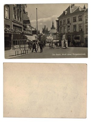 Vintage Foto - Straßenszene Den Bosch Markt vana Hoogesteenweg LEERE RÜCKSEITE