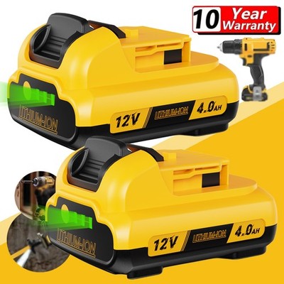 2Pack 12v 4.0Ah 12 Volt Max Lithium Battery For Dewalt DCB127-2 DCB120 DCB121 US