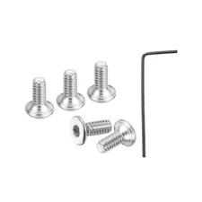 100Pcs M2-0.4x5mm Flat Head Socket Cap Bolts Screws Hex Socket Cap Screws