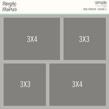 Simple Stories Simple Pages Page Template- 1 2-3"X4"  2-3"X3"