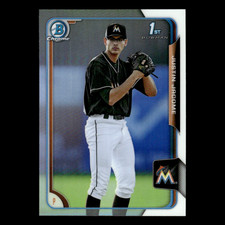Justin Jacome #162 2015 Bowman Chrome Draft Refractor Miami Marlins Baseball MLB