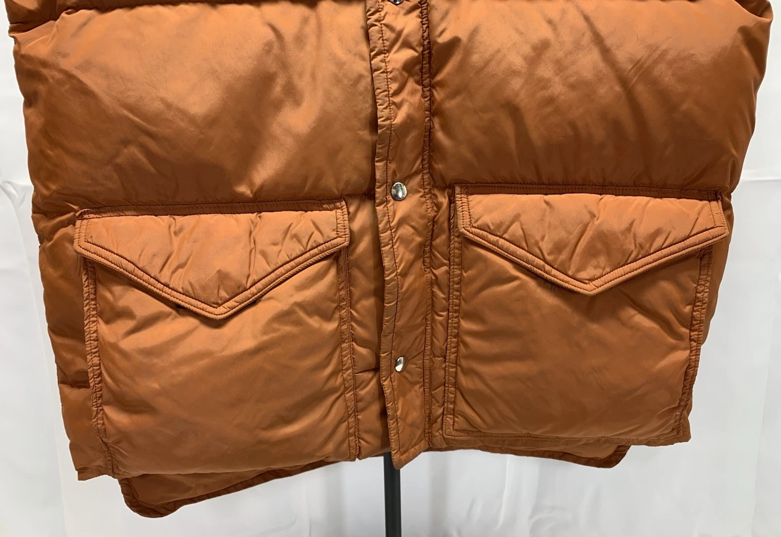 Vintage Frostline Kit Mens Large Burnt Orange Nylon Puffer Down Vest Rancher image 3