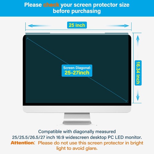 MOSISO 25-27" Blue Light Blocking Screen Protector Anti-UV Filter #R017 - 第 2/5 張圖片
