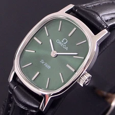 VINTAGE OMEGA DE VILLE MANUAL WINDING EMERALD DIAL DRESS WOMEN'S WATCH