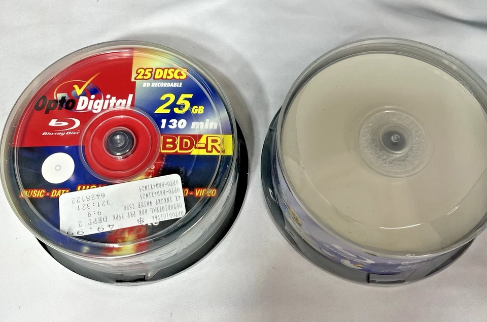 125 RIDATA Opto Digital BluRay Disc 4X Blank BD-R 25GB White Inkjet Printable - Image 2 of 4