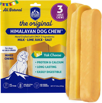 Original Yak Cheese Dog Chews, the Better-For-You Chew, 100% Natural, Long Lasti