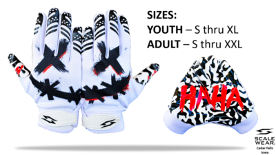 Joker Football Receiver Gloves Sticky Tacky Pro Grip Be a Jester