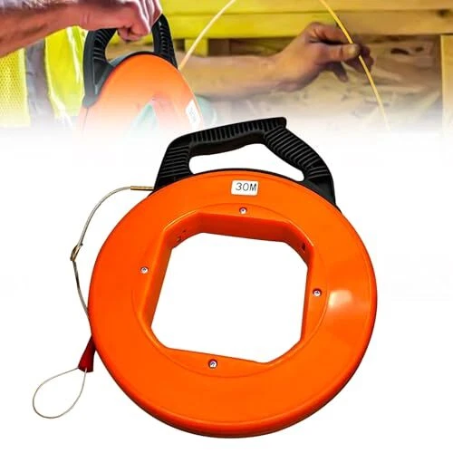 FITHOIST Fiberglass Fish Tape 100Ft Electrical Cable Puller 4mm x 30m Fish Ta