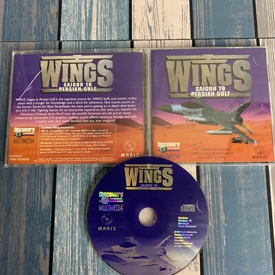 WINGS: SAIGON to PERSIAN GULF, 1995 CD-PC GAME, Historical content -COMPLETE!