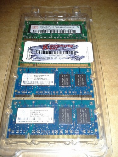 Hynix Ram PC2-4200S 2x 512MB 1GB /Nanya PC2 -4200s 2x 512mb 1GB Laptop Memory - Picture 7 of 7