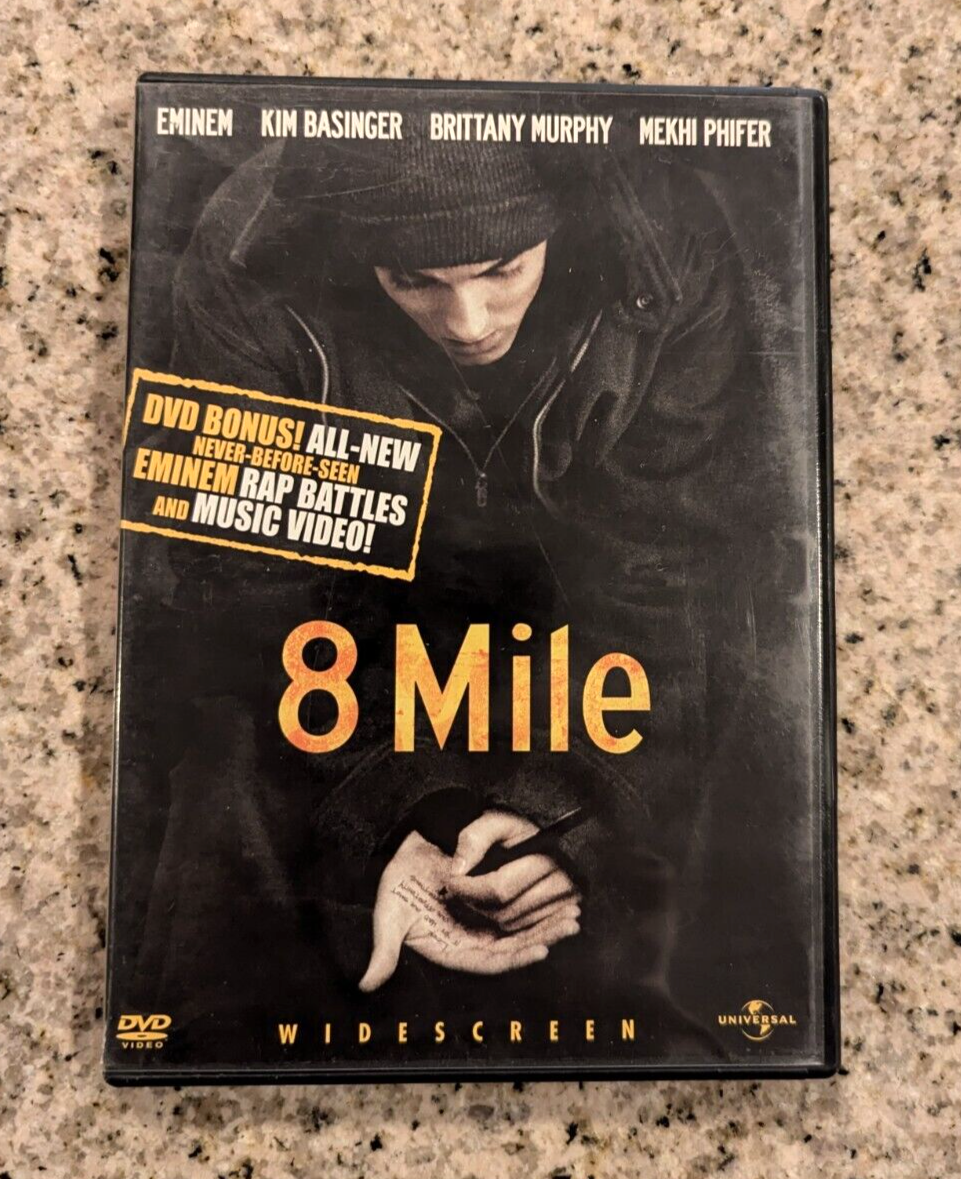 8 MILE DVD Widescreen Eminem Brittany Murphy Kim Basinger VG
