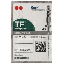 *4-Pieces* Kerr SybronEndo TF Adaptive Rotary Files Size-ML3 Length 23mm 8174503