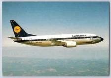 Airplane Postcard Lufthansa Airlines Boeing 737-330 In Flight CA14