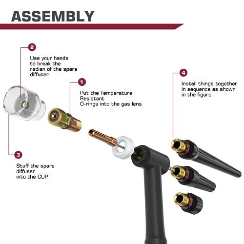 Tig Welding Torch Accessories Kit 71 Pcs Alumina Nozzle Collets Body ...