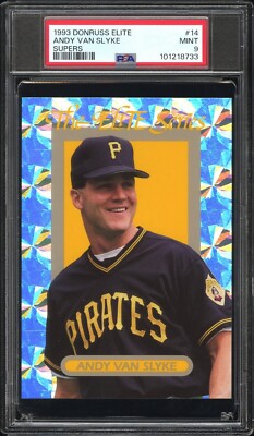 1993 Donruss Elite Supers Insert Baseball Andy Van Slyke #14 PSA 9 /5000 Pirates
