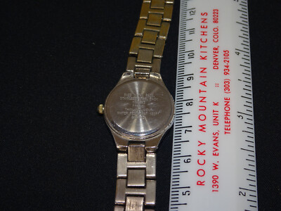 ANNE KLEIN II 100ft WR Two-Tone Gold Silver Band Date Ladies