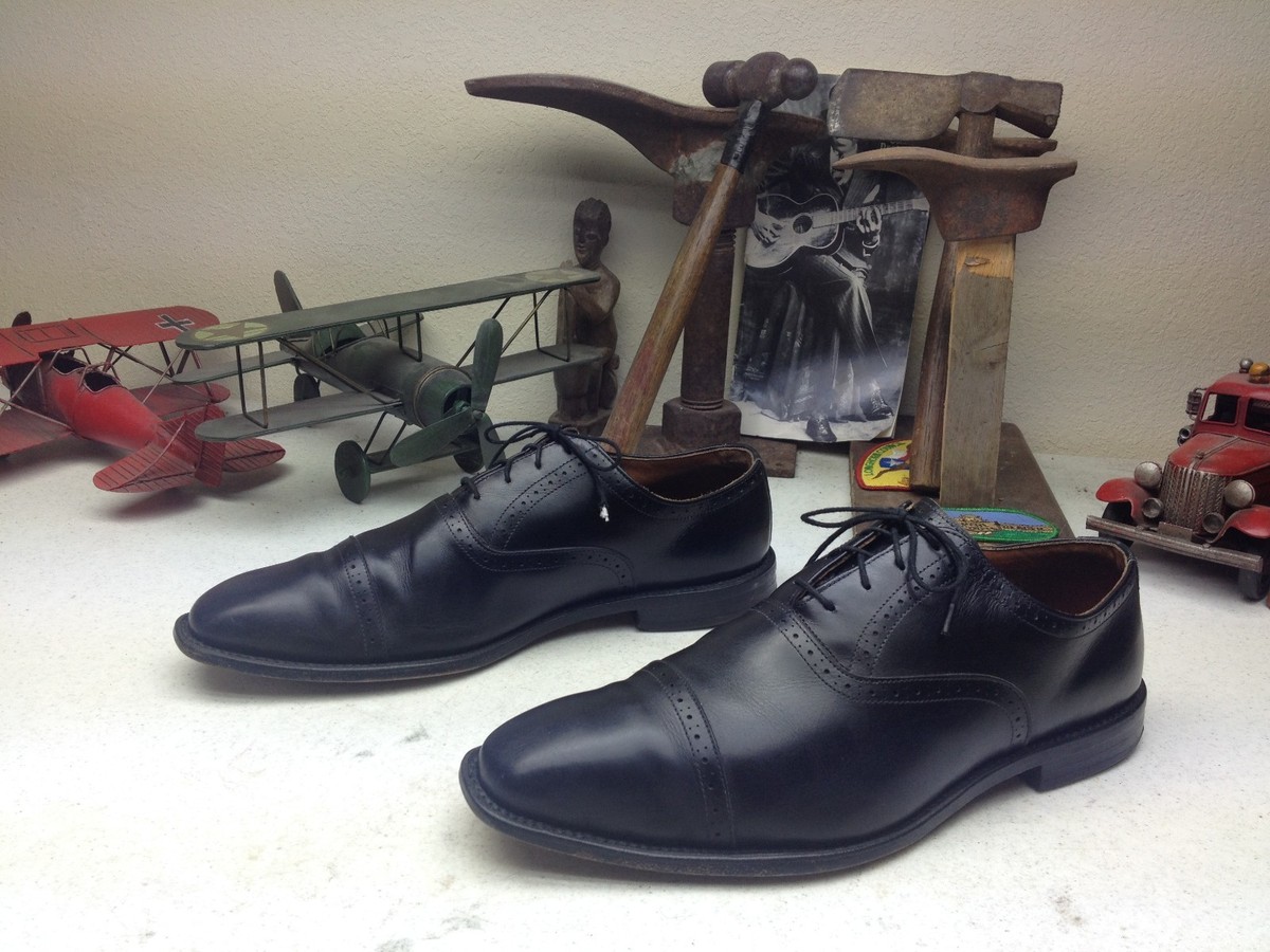 MADE IN USA VINTAGE ALLEN EDMONDS EVANSTON BLACK LEATHER  display picture 3