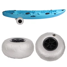 9in 2x Beach Cart Wheels Inflatable Wheels Replacement Balloon Beach Tire PVC