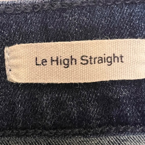 Pantalones de mezclilla para mujer FRAME Le High rectos azul elástico dobladillo crudo talla 27 - Imagen 6 de 9