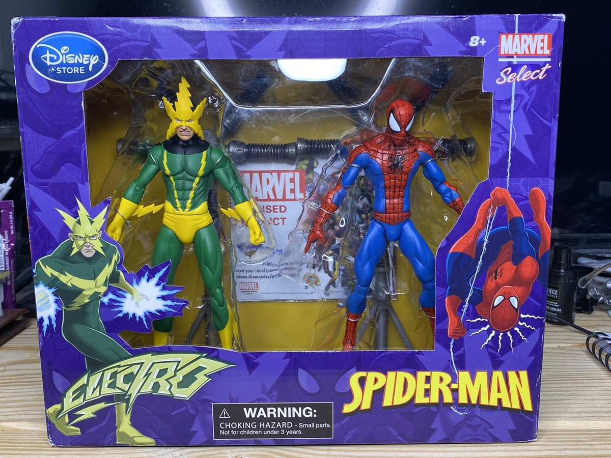 Marvel Select Spiderman Vs Electro Disney Store Edition | eBay