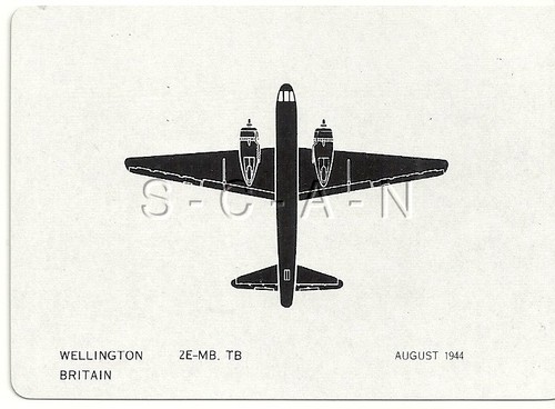 Cartolina fotografica riconoscimento bifacciale seconda guerra mondiale - Wellington - MB - aereo - agosto 1944 #2 - Foto 1 di 3