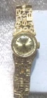 Seiko Wind Up Dress Watch Women 11-0549 17J Art Deco Gold Band 70's Working Nice