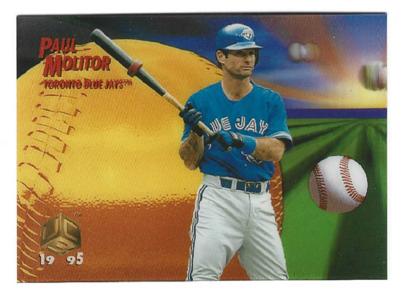 PAUL MOLITOR 1995 Sportflix/UC3 Baseball # 22 Toronto Blue Jays HOF NM - MT