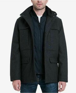 michael kors parka mens grey