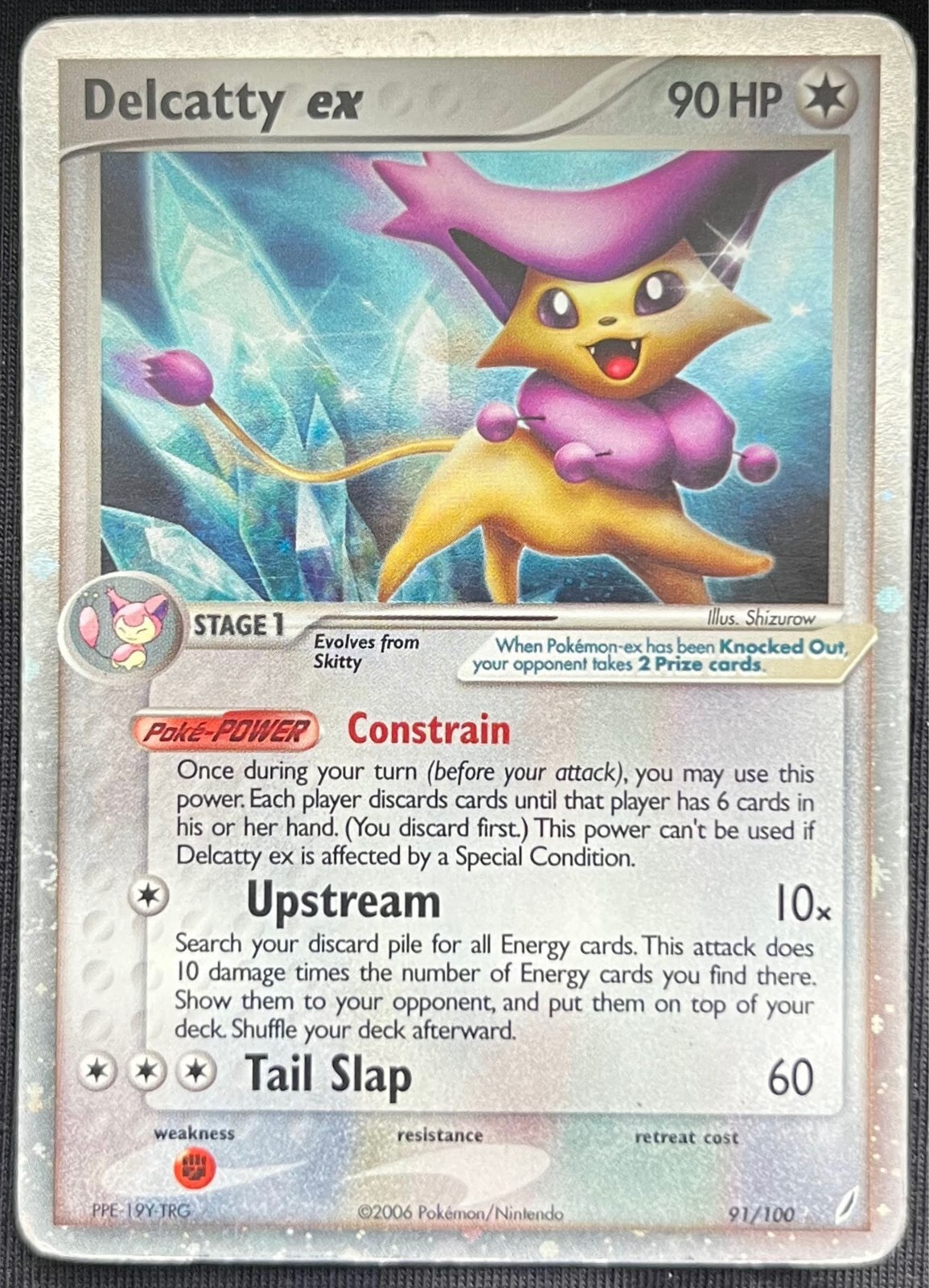 Pokemon TCG Delcatty EX 91/100 EX Crystal Guardians Ultra Rare Holo LP/MP