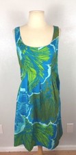 Nine West Large Florals Blue And Green Dress, Size 8