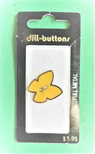 (1) Yellow Butterfly Button Full Metal 1" (25mm) Dill-Buttons of America #1596
