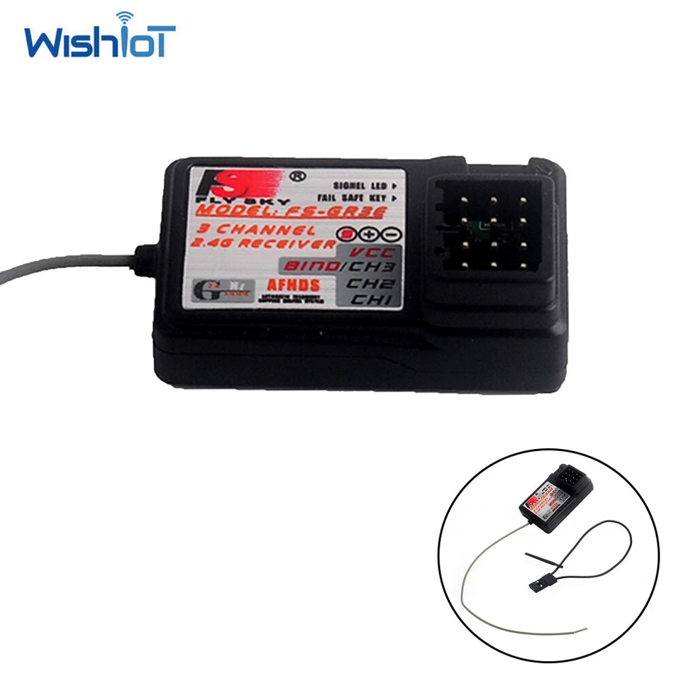 5 PCS Flysky FS-GR3E Upgraded AFHDS 2.4G 3CH Receiver for Car Boat RC FS-GT3C - Image 2 of 4