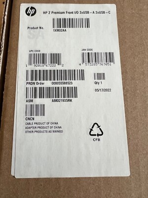 HP Z4, Z6, Z8 G4 Front Premium USB-C I/O Panel - P/N: 1XM32AA