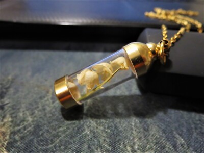 Lily of the valley necklace, pressed white  Flower charm  Protection Talisman
