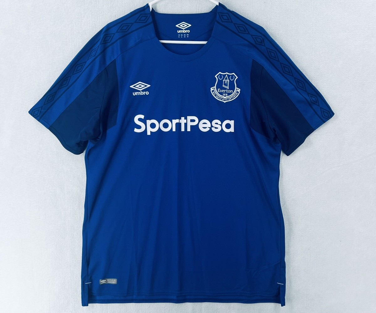 Mens L Blue White Umbro Everton FC Home Soccer Jersey | eBay