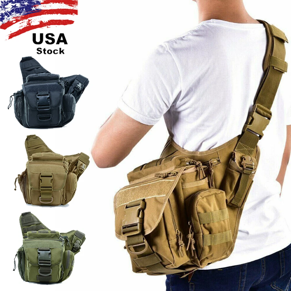 Mens Tactical Messenger Fishing Tackle Side Bag EDC Sling Pack Utility  Versipack