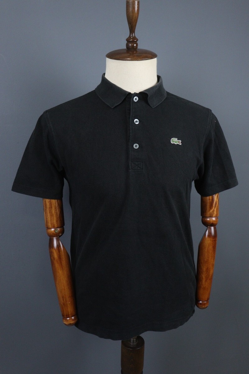 Lacoste Sport Black Short Sleeve Crocodile Logo Polo Shirt Size 4