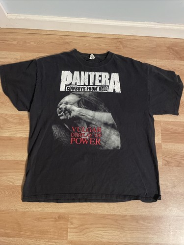 Vtg PANTERA Band Shirt Mens Large Cowboys From Hell Vulgar Display Of Power XL