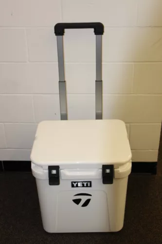 New Limited Edition Taylormade Golf Yeti ROADIE 48 Portable Wheeled Cooler White
