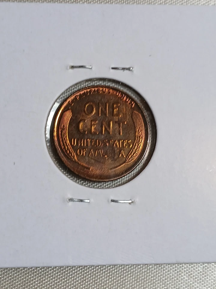 Centavo Lincoln 1923-P. MS/ BU/ ROJO. MÁXIMA CLASIFICACIÓN. ERROR - VER AMÉRICA - REVERSO. Foto 4 de 4