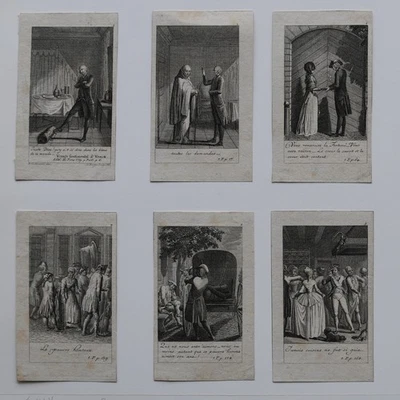 Chodowiecki Kupferstiche Yoricks empfindsame Reisen Illustration unsign 1783 - Bild 1 von 4